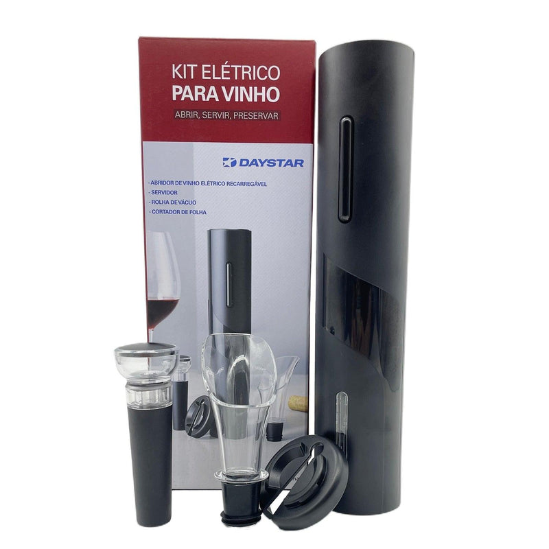 Kit blend abridor de vinho elétrico com acessórios - JN ecomerce 